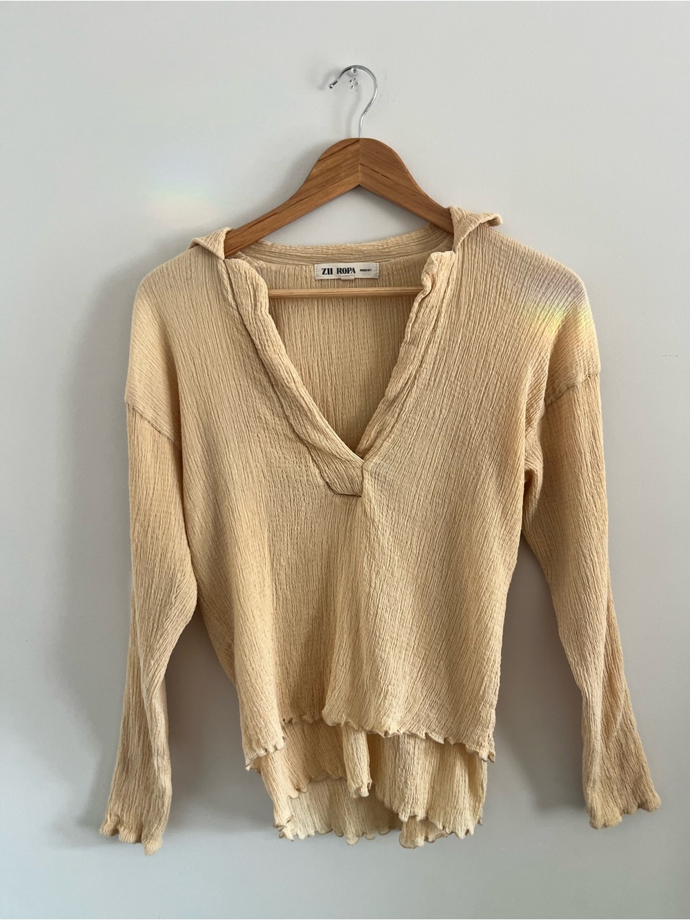 Soft Yellow Zii Ropa Colette Top - Gauze Cotton - XS